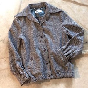 Vintage 100% Wool Bomber Style by “The Villager”